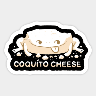 Funny Mexican Food Puerto Rican Humor - Coquito Cheese Frog Sticker